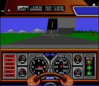 une photo d'Ã©cran de Race Drivin sur Nintendo Super Nes